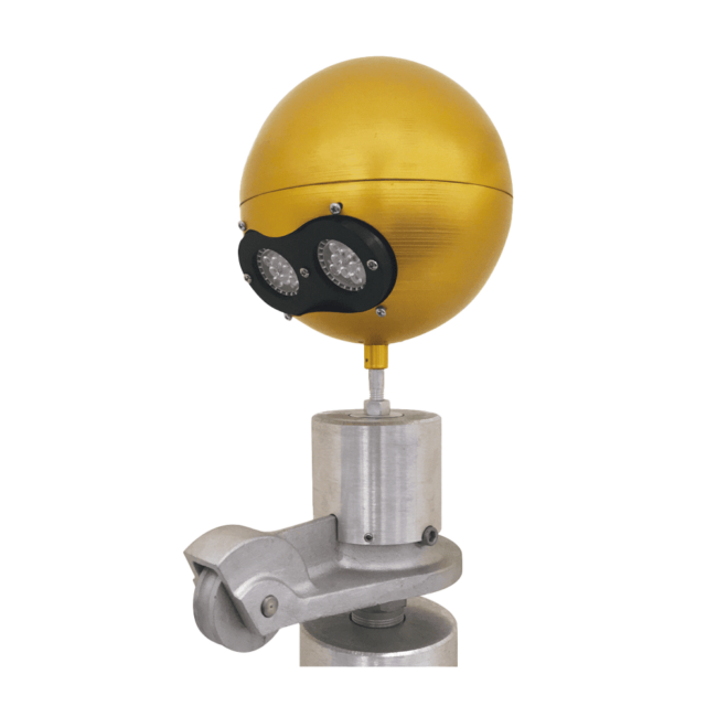 External halyard heavy-duty American Beacon with gold ball and satin truck